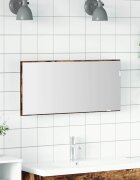 vidaXL Огледало Кафяво 80 x 37 см Стъкло и инжектирано дърво