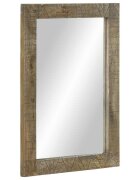 vidaXL Огледало за баня 50x25x70 cm Масивно дърво Манго