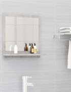 vidaXL Огледало за баня бетонно сиво 40x105x37 см инженерно дърво