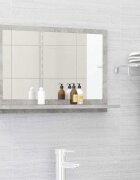 vidaXL Огледало за баня бетонно сиво 60x105x37 см ПДЧ