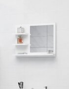 vidaXL Огледало за баня бяло 60x105x45 см инженерно дърво