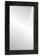 vidaXL Огледало за баня черно 50x70x25 см дърво манго масив и стъкло