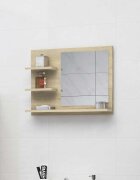 vidaXL Огледало за баня дъб сонома 60x105x45 см инженерно дърво