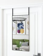 vidaXL Огледало за врата черно 40x80 см стъкло и алуминий
