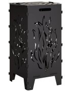 vidaXL Огнище Черно 47 x 38 x 75 см Стомана