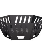 vidaXL Огнище Черно 60 x 60 x 23 см Стомана