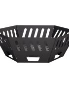 vidaXL Огнище Черно 80 x 80 x 28 cm Стомана