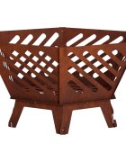 vidaXL Огнище Ръждясало 60 x 53 x 30 см Кортенова стомана