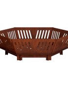vidaXL Огнище Ръждясало 60 x 60 x 18 см Кортенова стомана