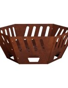 vidaXL Огнище Ръждясало 60 x 60 x 23 см Кортенова стомана
