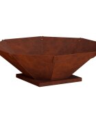 vidaXL Огнище Ръждясало 705 x 705 x 215 см Кортенова стомана