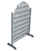 vidaXL Ограда хармоника ела масив 18x1 м сива