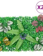 vidaXL Ограда от изкуствени растения 24 бр зелена 40x60 см