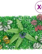 vidaXL Ограда от изкуствени растения 6 бр зелена 40x60 см