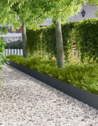 vidaXL Ограда за трева 10 бр. 100 x 18 см Стомана Антрацит