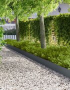 vidaXL Ограда за трева 10 бр. 102 x 15 x 4 см Стомана Антрацит