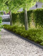 vidaXL Ограда за трева 10 бр. 103 x 10 см Стомана Антрацит