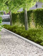vidaXL Ограда за трева 10 бр. 103 x 10 см Стомана Бяло