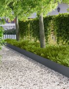 vidaXL Ограда за трева 10 бр. 103 x 25 см Стомана Антрацит