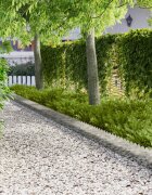 vidaXL Ограда за трева 10 бр. 103 x 25 см Стомана Сребристо