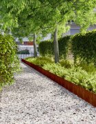 vidaXL Ограда за трева 10 pcs 20 x 103 cm Кортенова стомана Ръждясало