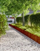 vidaXL Ограда за трева 10 pcs 25 x 103 cm Кортенова стомана Ръждясало