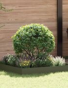 vidaXL Ограда за трева 100 x 100 x 20 cm Стомана Маслиненозелено