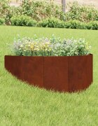 vidaXL Ограда за трева 100 x 45 cm Стомана Ръждясало