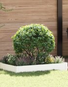 vidaXL Ограда за трева 100 x 60 x 20 см Стомана Бяло