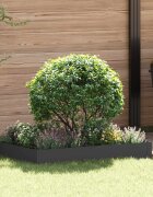 vidaXL Ограда за трева 100 x 60 x 20 см Стомана Черно