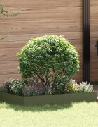 vidaXL Ограда за трева 100 x 60 x 20 см Стомана Маслиненозелено