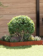 vidaXL Ограда за трева 100 x 60 x 20 см Стомана Ръждясало