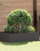 vidaXL Ограда за трева 100 x 60 x 35 cm Стомана Черно