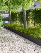 vidaXL Ограда за трева 20 бр. 100 x 18 см Стомана Черно