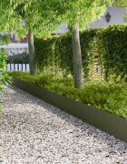vidaXL Ограда за трева 20 бр. 100 x 22 см Стомана Маслиненозелено