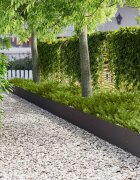 vidaXL Ограда за трева 20 бр. 100 x 30 cm Стомана Черно