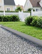 vidaXL Ограда за трева 20 м x 10 см Поцинкована стомана Сребристо