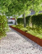 vidaXL Ограда за трева 20 pcs 25 x 103 cm Кортенова стомана Ръждясало