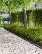 vidaXL Ограда за трева 30 бр. 100 x 10 x 8 см Стомана Черно