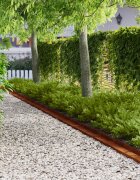 vidaXL Ограда за трева 30 бр. 100 x 10 x 8 см Стомана Ръждясало