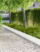 vidaXL Ограда за трева 30 бр. 100 x 18 см Стомана Бяло