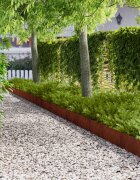 vidaXL Ограда за трева 30 бр. 102 x 15 x 4 см Стомана Ръждясало