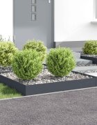 vidaXL Ограда за трева 4 бр. 100 x 100 x 20 cm Стомана Антрацит