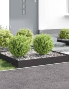 vidaXL Ограда за трева 4 бр. 100 x 100 x 20 cm Стомана Черно
