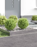 vidaXL Ограда за трева 4 бр. 100 x 100 x 20 cm Стомана Сребристо