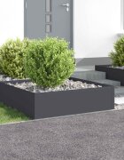 vidaXL Ограда за трева 4 бр. 100 x 100 x 35 cm Стомана Антрацит