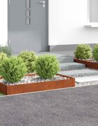 vidaXL Ограда за трева 4 бр. 100 x 60 x 20 см Стомана Ръждясало