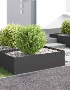 vidaXL Ограда за трева 4 бр. 100 x 60 x 35 cm Стомана Черно