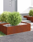 vidaXL Ограда за трева 4 бр. 100 x 60 x 35 cm Стомана Ръждясало