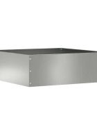 vidaXL Ограда за трева 40 x 40 x 13 cm Поцинкована стомана Сребристо